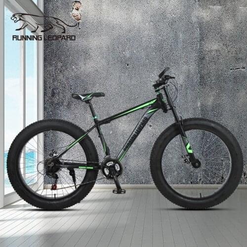 Mountain Bike 26-inch 4.0 Fatbike Aluminum Alloy Mens And Womens Bicycle 21-speed Extended Front Fork Snow Bike