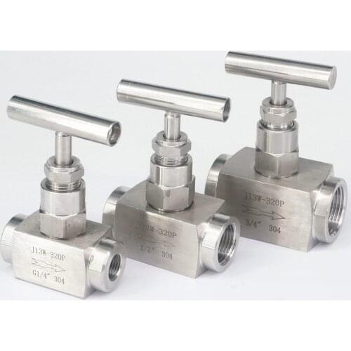High Pressure 320 Bar 1/8" 1/4" 3/8" 1/2" 3/4" 1" BSP Female 304 Stainless Steel Flow Control Shut Off Valve Fuel Oil Steam