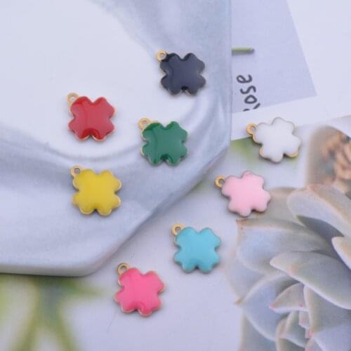 30pcs 10*12mm Copper Both Faced Cross Charms For Earring Necklace Enamel Pendant