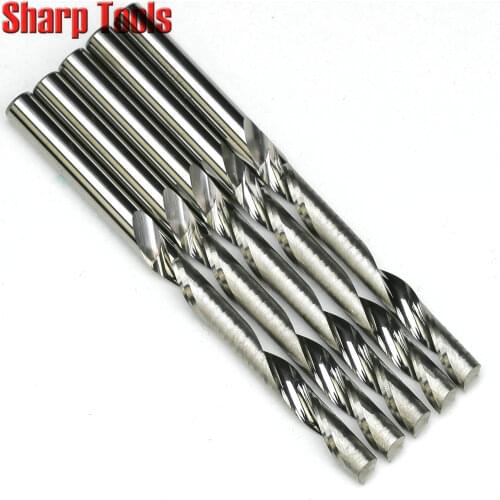 4mm CEL17-32mm One Flute Spiral Router Bit Aluminum Endmill Cutter Solid Carbide Milling Tool Metal Aluminium Cutting CNC Bits