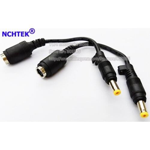 NCHTEK DC Converter Power Supply cable 7.4x5.0mm Female To 4.8x1.7mm Male Connector For HP / Dell Laptop/ Free shipping/10PCS