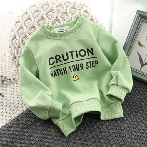 New Kids Cotton Sweatshirt Boy Girl T-Shirt Spring Letter Long Sleeve Sport Fashion Top Children 3 4 5 6 Years Outdoor Clothing