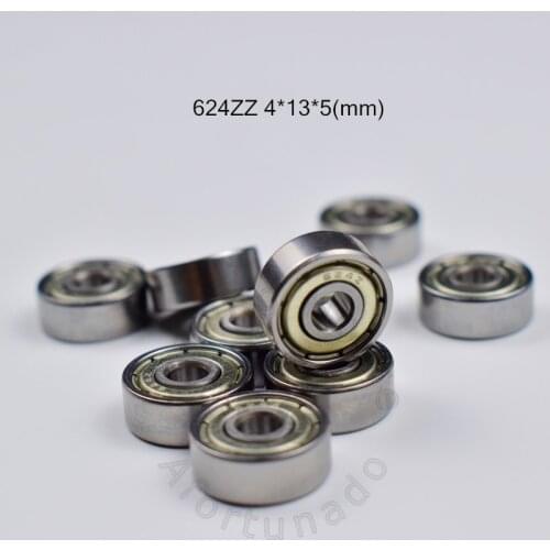 624ZZ 4*13*5(mm) 10pieces bearing free shipping ABEC-5 bearings 10pcs metal Sealed Bearing 624 624Z 624ZZ chrome steel bearing
