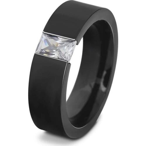 Simple Men Rings Black Tungsten Carbide Ring Wedding Band Engagement Unisex Rings For Women Jewelry Party Gift
