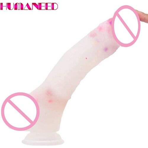 Jelly Medical Silicone Dildo Realistic Adult Toys Soft Strap On Artificial Penis Large Dick Bullet Colourful Sex Toys for Woman