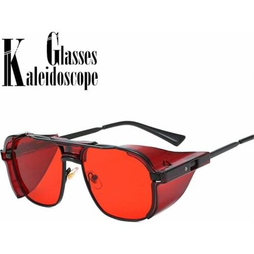 Steampunk Sunglasses Men Luxury Brand Designer Vintage Sun Glasses Women Classic Side Shields Steam Punk Eyeglasses UV400