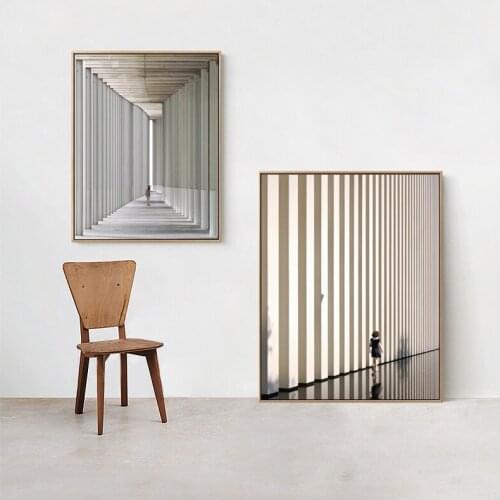 Lighting modern luxury architecture art conference corner poster printing Nordic painting living room wall hanging painting porc