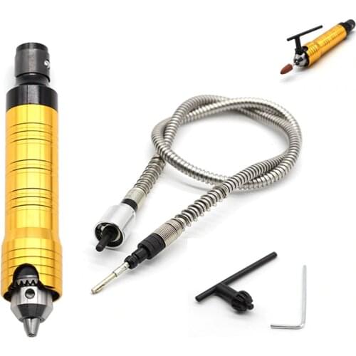 6mm Rotary Angle Grinder Tool Flexible Shaft Fits + 0-6.5mm Handpiece For Dremel Style Flex Shaft Electric Drill Rotary Tool