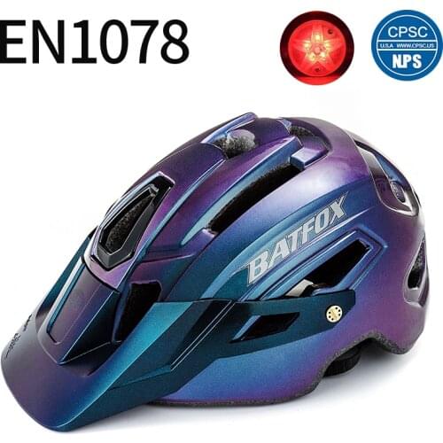 Bicycle Helmet LED Light Intergrally-molded Cycling Helmet Mountain Road Bike Helmet Sport Safe Hat For Man