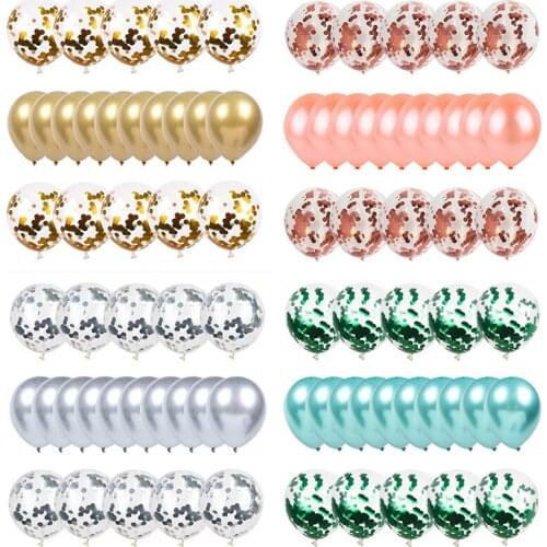 20pcs 12inch confetti balloons happy birthday party decorations kids Metallic luster balloon for wedding decor ballon baloon