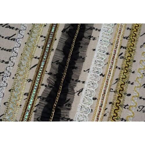 7Kinds of 5Meters/ lot Special Lace Trim Lace Ribbon Accessory Decoration Handmade Material 1.3~2.1cm