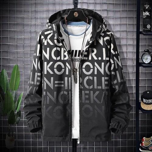 High-quality Jacket Men 2021 New Products Hooded Spring Autumn Windbreaker Hip-hop Harajuku Street Top Casual Mens Jacket Men