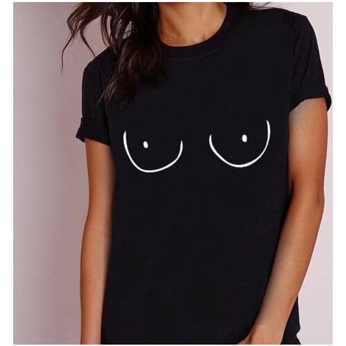 Womens Titties Tshirt Tits Tee Graphic T Shirt Boobs T-Shirt Breast Tee Harajuku Woman Top