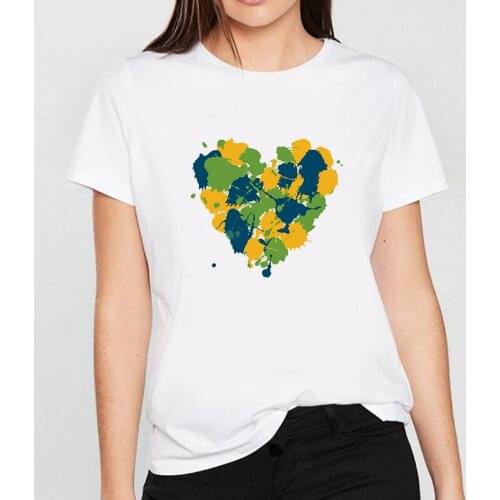 Women Clothes Lady Tees Graphic Printed Love Heart Sweet Valentine Cute 90s Style Fashion Tops Female T Shirt Fashion Tshirt