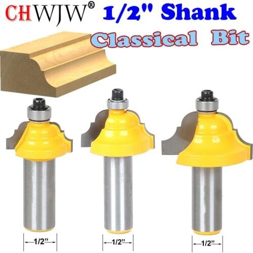 1pc 1/2" Shank Double Roman Ogee Edging Router Bit - Small Wood Cutting Tool woodworking router bits Line knife