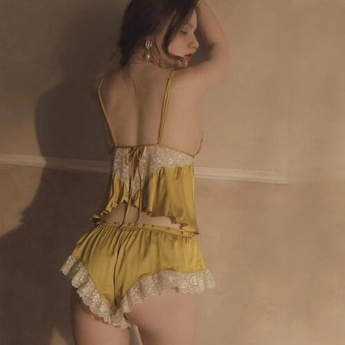 139 Summer Faux Silk Pajamas Set Women Pyjamas Sleepwear Nightwear Strap Top Homewear Plus Size Shorts Night Suit Night wear