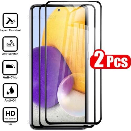 2pcs protective glass For samsung a72 case For samsung galaxy a72 a 72 72a 4G tempered glass samsun galaxi a72 2021 phone cover