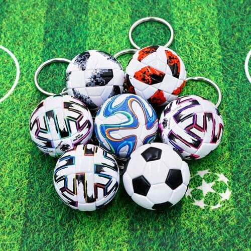 3D Sports Football Key Chains Souvenirs PU Leather Keyring for Men Soccer Fans Keychain Pendant Boyfriend Gifts