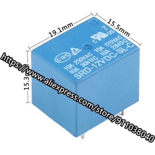 5pcs/lot Original Songle Relay SRD-03V 05V 09V 12V 24VDC-SL-C 5 feet 10A set of conversion SRD-03VDC-SL-C SRD-09VDC-SL-C