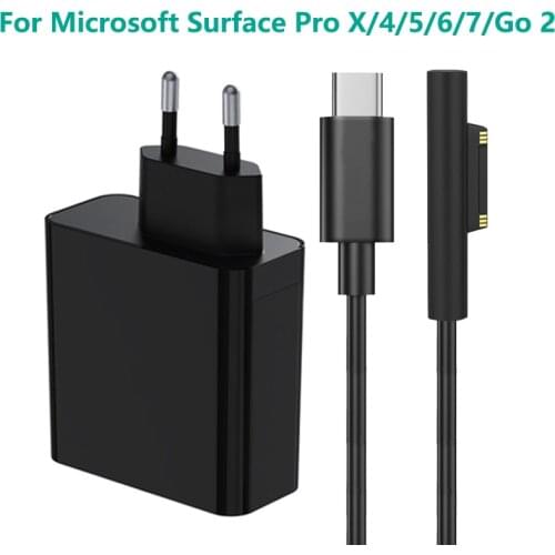 15V 4A Ac Power Adapter for Microsft Surface Pro X Pro 4 Pro 5 Pro 6 Pro 7 20V 3.25A 65W Universal USB Type C PD Charger Laptop