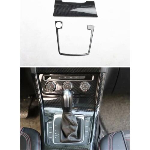 Car Center Control Storage Box Gear Shift Panel Cover Frame Decoration Trim Sticker ABS Fit for VW GOLF 7 2014-2020