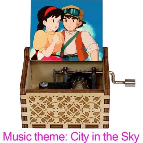 Wooden Music Box Carved Color 3D Printing Music Box Birthday Gift New Year Gift