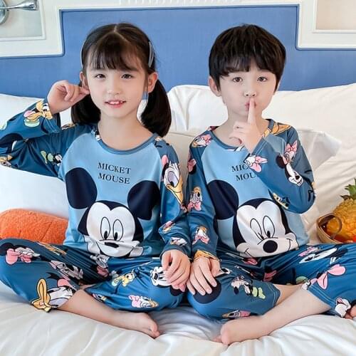 Disney Baby Kid Pajama Set Mickey Minnie Princess Children Pajama Fille Pijama Cartoon Child Girls Sleepwear Clothes Sets