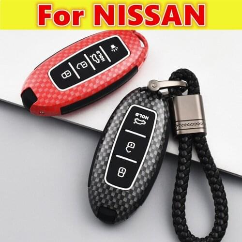For NISSAN X TRAIL TEANA Sylphy qashqai T32 T31 J11 Carbon fiber car key shell key package key set car gift accessories
