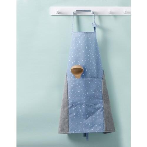 Home Canvas Water-proof Apron Cotton Linen Cleaning Waist Half-length Oil-proof Apron for Kitchen Cooking Baking and Coffee Shop