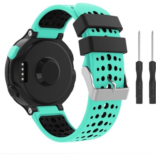 Two-tone Silicone WatchBand For Garmin Forerunner 220/230/235/620/630/735XT Bracelet Strap Buckle Replacement WristStrap