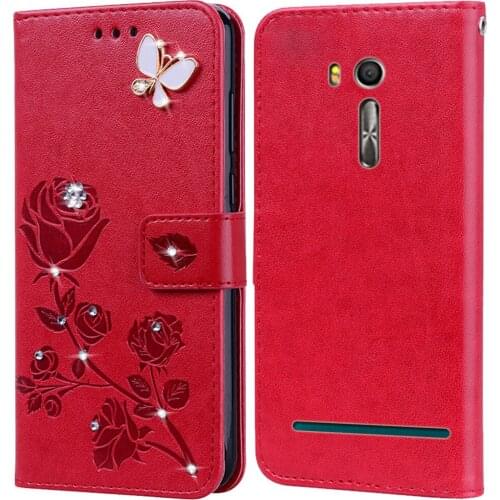 Flip Phone Case Cover for Asus Zenfone Go TV ZB551KL X013D X013DA X013DB G550KL Bling Flower 3D Diamond Premium Leather Case