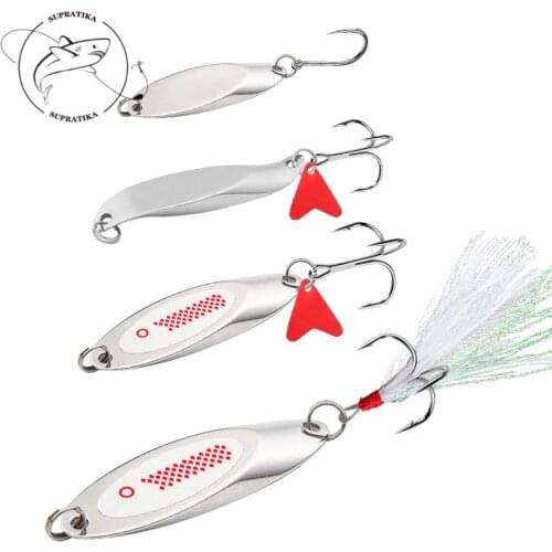 Artificial High Quality Freshwater Fishing Lure Hard Bait Bionic Sequins Lures With feathers Anti-Corrosion Metal Fishing Bait