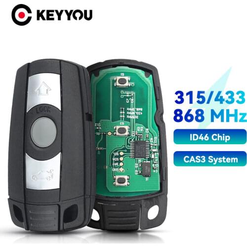 KEYYOU Replacement 868MHz 3 Buttons Control Car Smart Remote Control Key KR55WK49123 For BMW E60 E61 E70 E71 E72 E81 E82 E87 E88