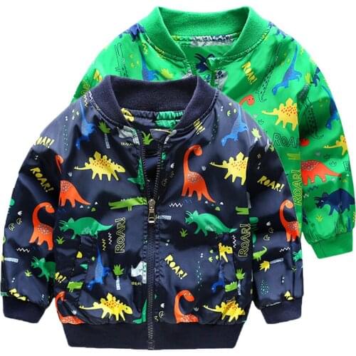 Dinosaur Printted Baby Outerwear Jacket Kids Cute Dinosaur Baby Outerwear Coat Boys Girls Kids Children Clothing meisjes kleding