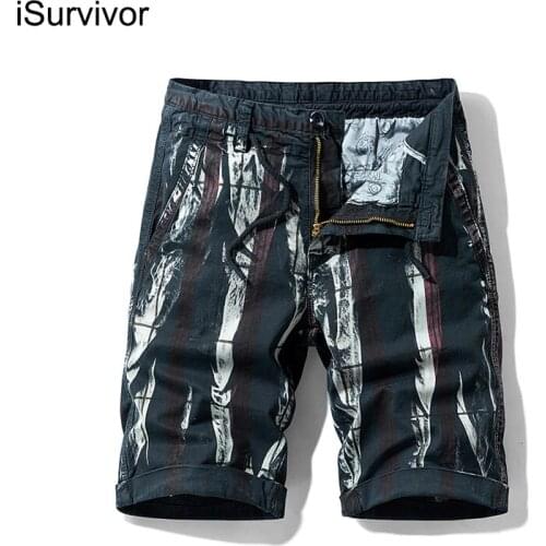 ISurvivor 2021 Summer Mens Trend Floral Shorts Lightweight Breathable Casual Teen Slim Beach Pants