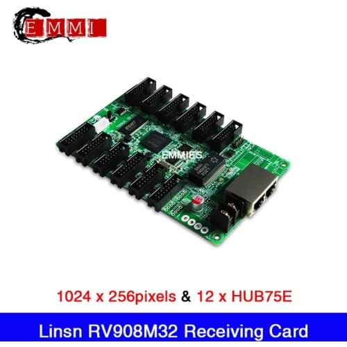 Linsn RV908M32 Synchronous Receiver Card 32 Scan LED Display Full Color Control System Receiving Card