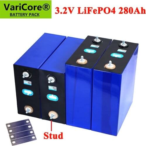 4-8pcs 3.2V 280AH LiFePO4 battery Lithium iron phospha for 12V 24v 36v Electric car RV Solar Energy storage system Welded Stud