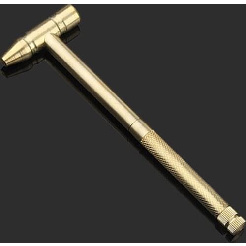 Copper Hammer 5 In 1 Multifunctional Hammer Built-in Small Screwdriver Indoor Outdoor Mini Tool EL