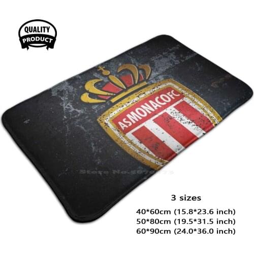 As Monaco Fc 3D Soft Non-Slip Mat Rug Carpet Foot Pad Monaco Asm Monégasques Louis Euro Europe Europa Logo Sport Club Goal