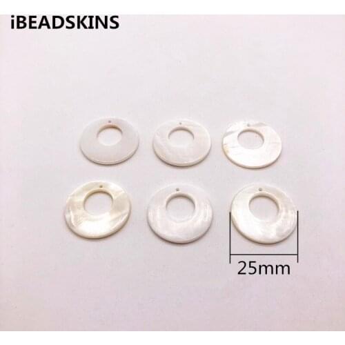 New arrival! 25mm 100pcs/lot shell round-shape charms for Stud earring/earrings accessories/Earring parts