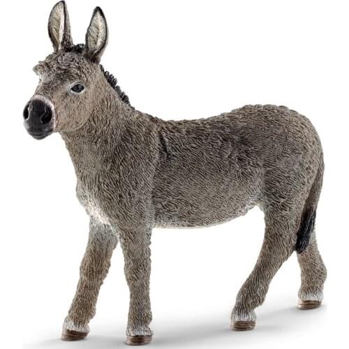 New 3.7inch Donkey PVC Wild Life Figure Collectible Toys Animal Figures 13772 Educational Wild Life Figurine Doll Toy Kids Gift
