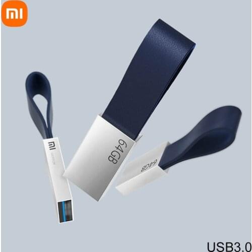 Original Xiaomi Mijia U Disk 64GB USB 3.0 High-speed Transmission Compact Size Lanyard Design Easy To Carry Metal Body USB 64GB