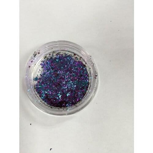 Soak Off UV LED Temperature Color Fuchsia Changing Chameleon Flake glitter for Gel Nail Polish Making