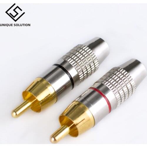 1/5/10pcs RCA Male Connector Non Solder plug Adapter for Audio Cable Plug Video CCTV camera Solder-Free high quantity