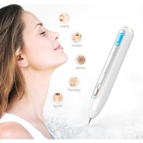 Plasma pen LCD Laser Plasma Pen Wart Remover Mole Tattoo Remover Machine Skin Tag Removal Spot Cleaner