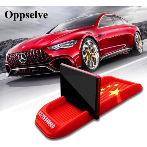 Temporary Car Parking Card Anti-Slip Silicone Car Phone Dashboard Pad Mat Car Styling Car Phone Number Plate Phone Holder Mount