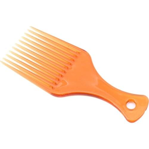 Wide Teeth Brush Pick Comb Fork Hairbrush Insert Hair Pick Comb Plastic Gear Comb For Curly Afro Hair Styling Tools
