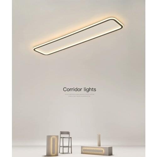 Modern LED Ceiling Lamp Creative Ultra-thin Long Strip Aisle Light Living Room Bedroom Corridor Light Home Porch Balcony Light
