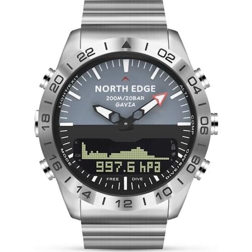 North EDGE Sports Intelligent Business Watch Height Pressure Depth Diving Watch Dual Display Multifunctional Watch