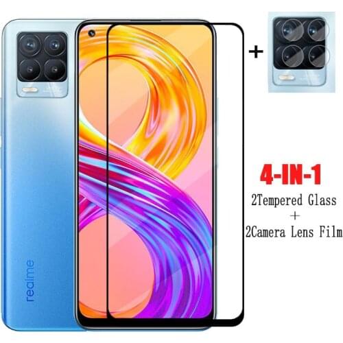 Full Glue Glass For Realme 8 Pro Glass For Realme 8 7 6 Pro Screen Protector Protective Glass Phone Film For Realme 8 Pro